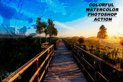22 Phenomenal Watercolor Photoshop Actions Bundle - Photoboto
