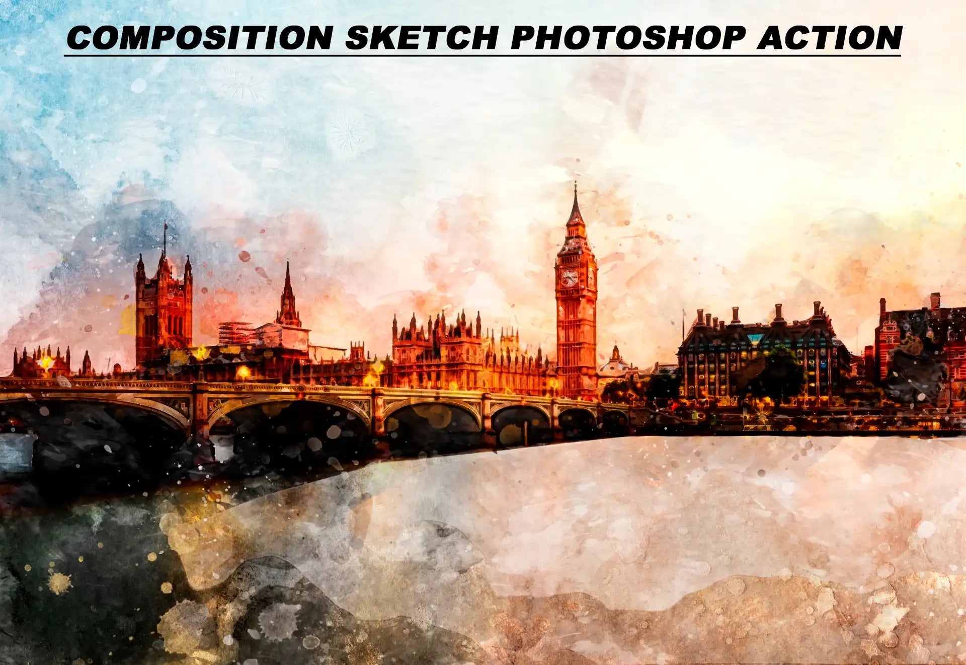 20 Realistic Watercolor Photoshop Actions Bundle - Photoboto