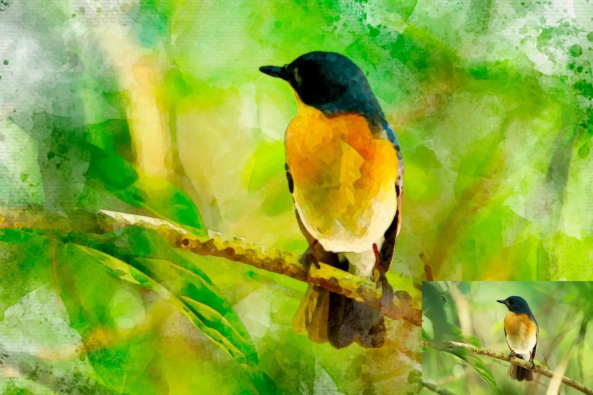 20 Realistic Watercolor Photoshop Actions Bundle - Photoboto