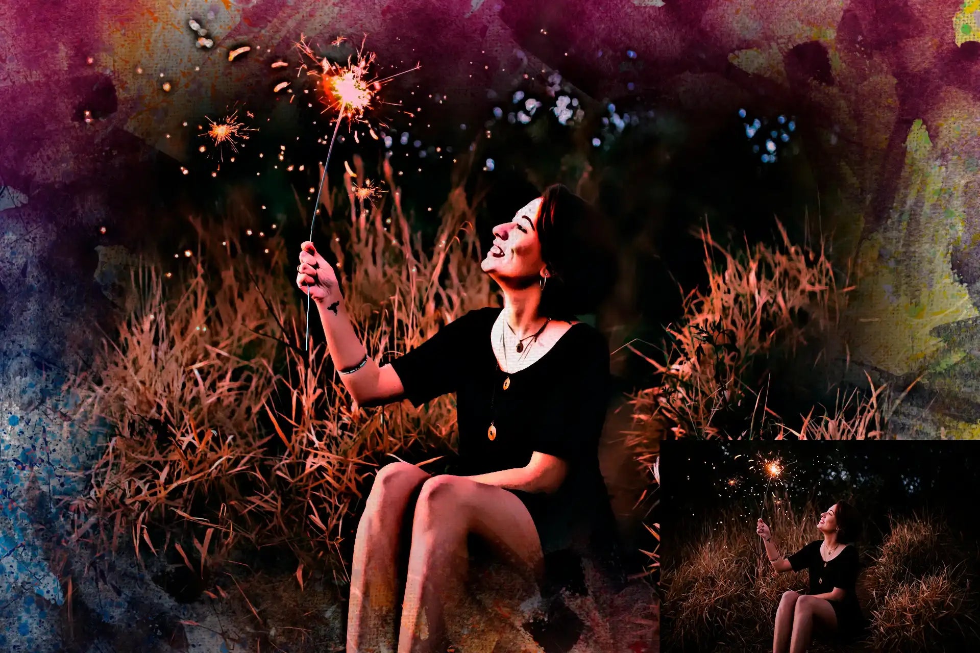 22 Phenomenal Watercolor Photoshop Actions Bundle - Photoboto