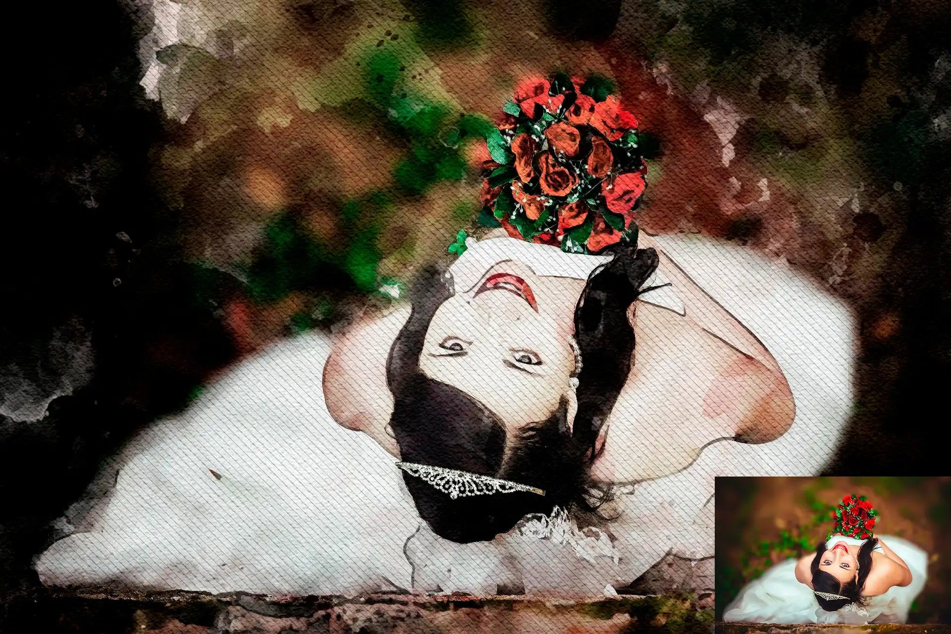20 Realistic Watercolor Photoshop Actions Bundle - Photoboto