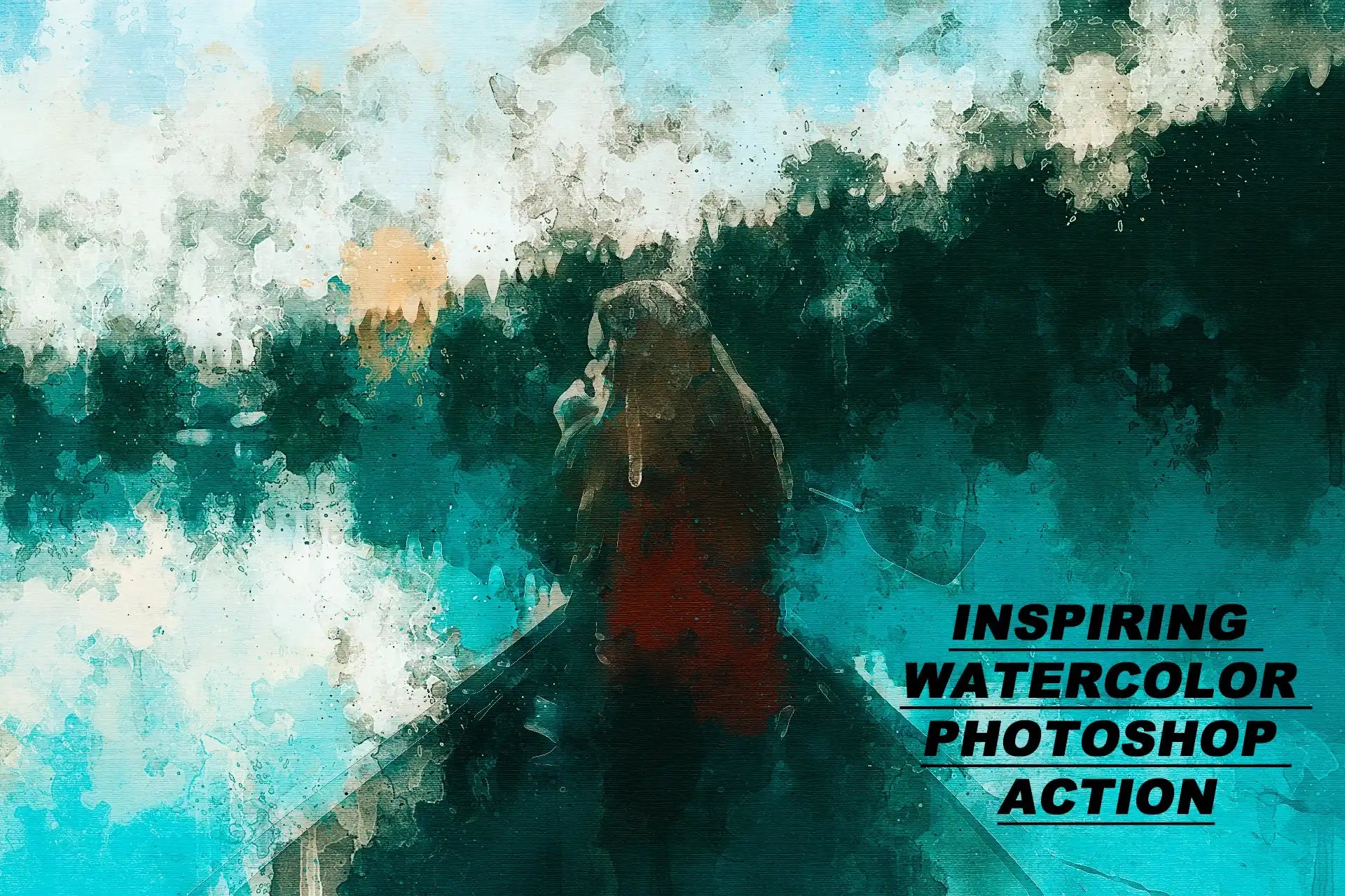 20 Realistic Watercolor Photoshop Actions Bundle - Photoboto