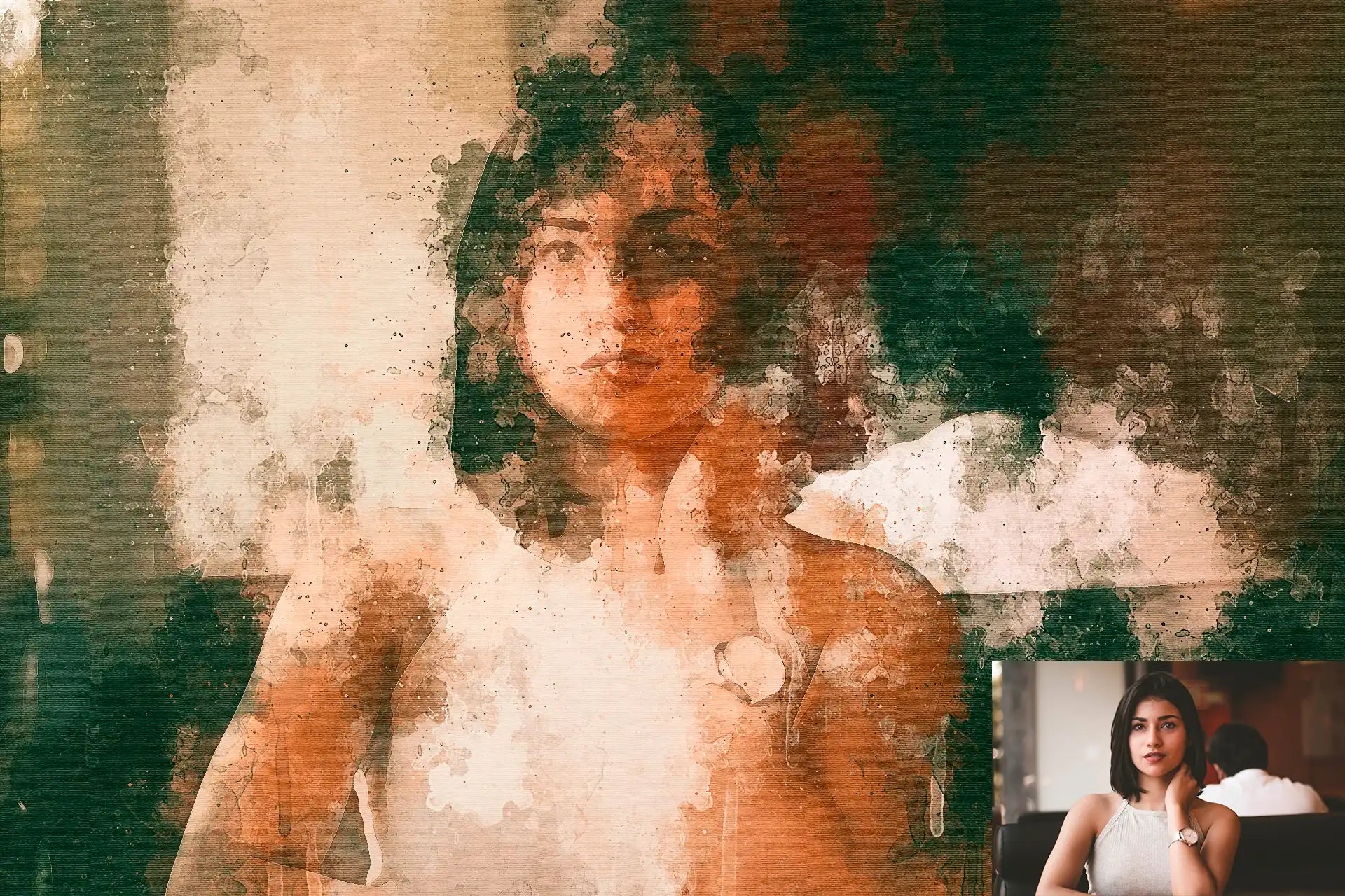 20 Realistic Watercolor Photoshop Actions Bundle - Photoboto