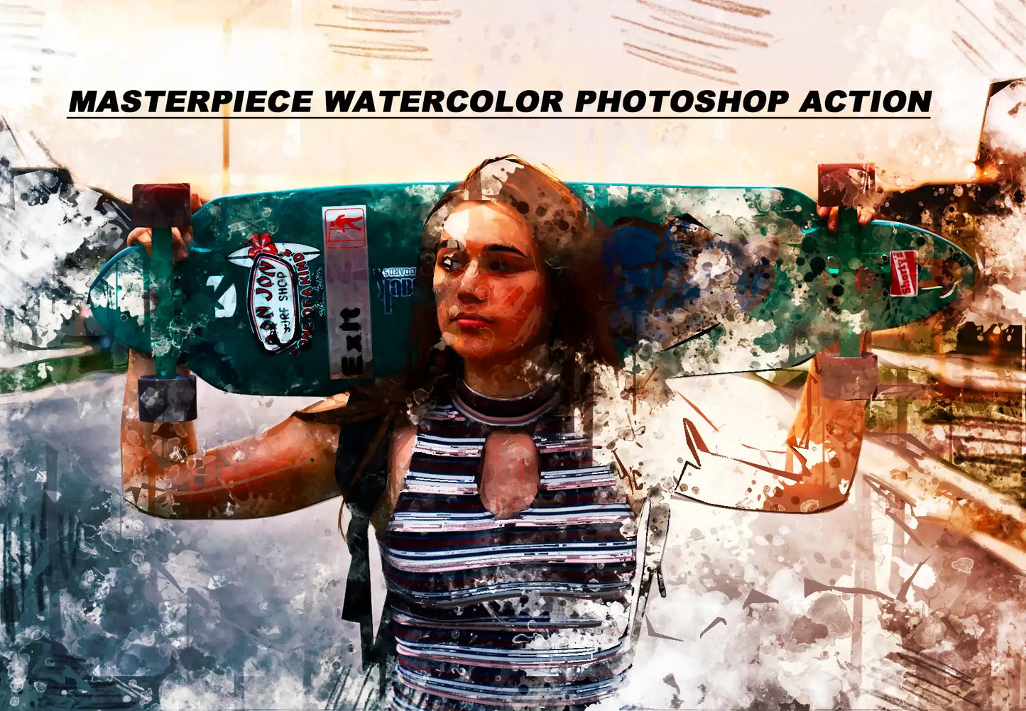 22 Phenomenal Watercolor Photoshop Actions Bundle - Photoboto