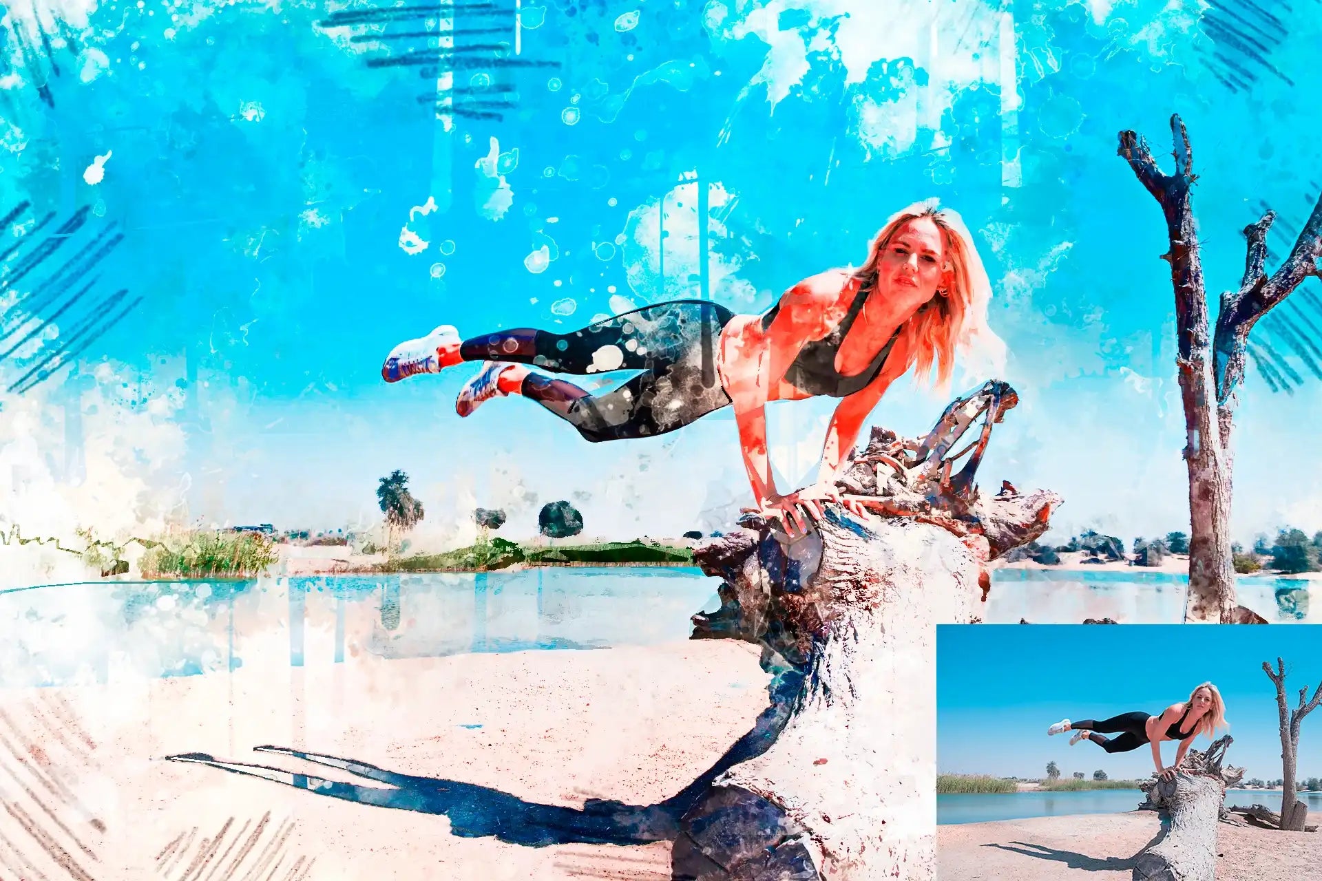 22 Phenomenal Watercolor Photoshop Actions Bundle - Photoboto