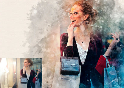 22 Phenomenal Watercolor Photoshop Actions Bundle - Photoboto