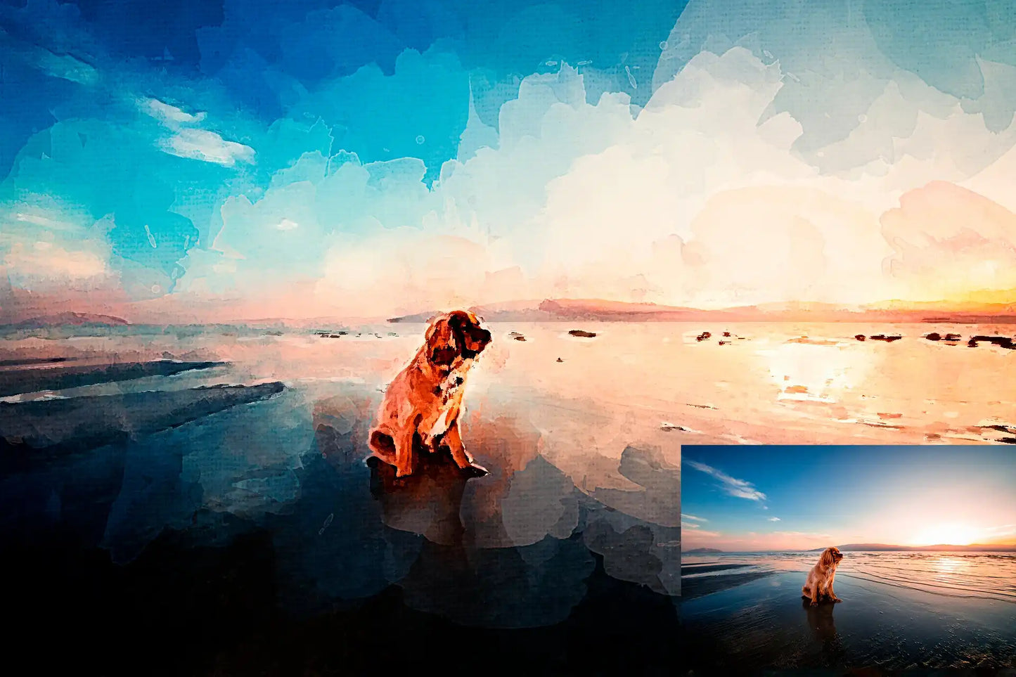 22 Phenomenal Watercolor Photoshop Actions Bundle - Photoboto
