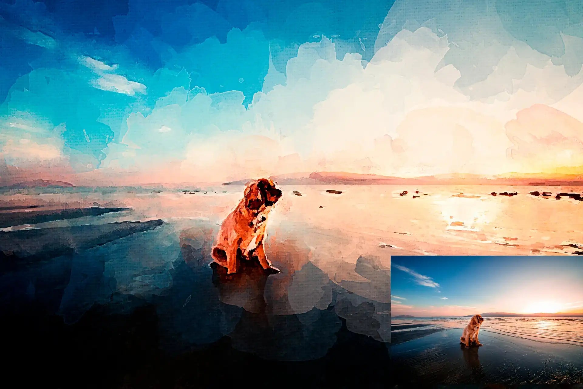 22 Phenomenal Watercolor Photoshop Actions Bundle - Photoboto