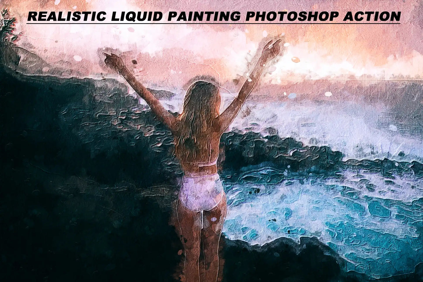 14 Plug And Play Painting Photoshop Actions Bundle - Photoboto