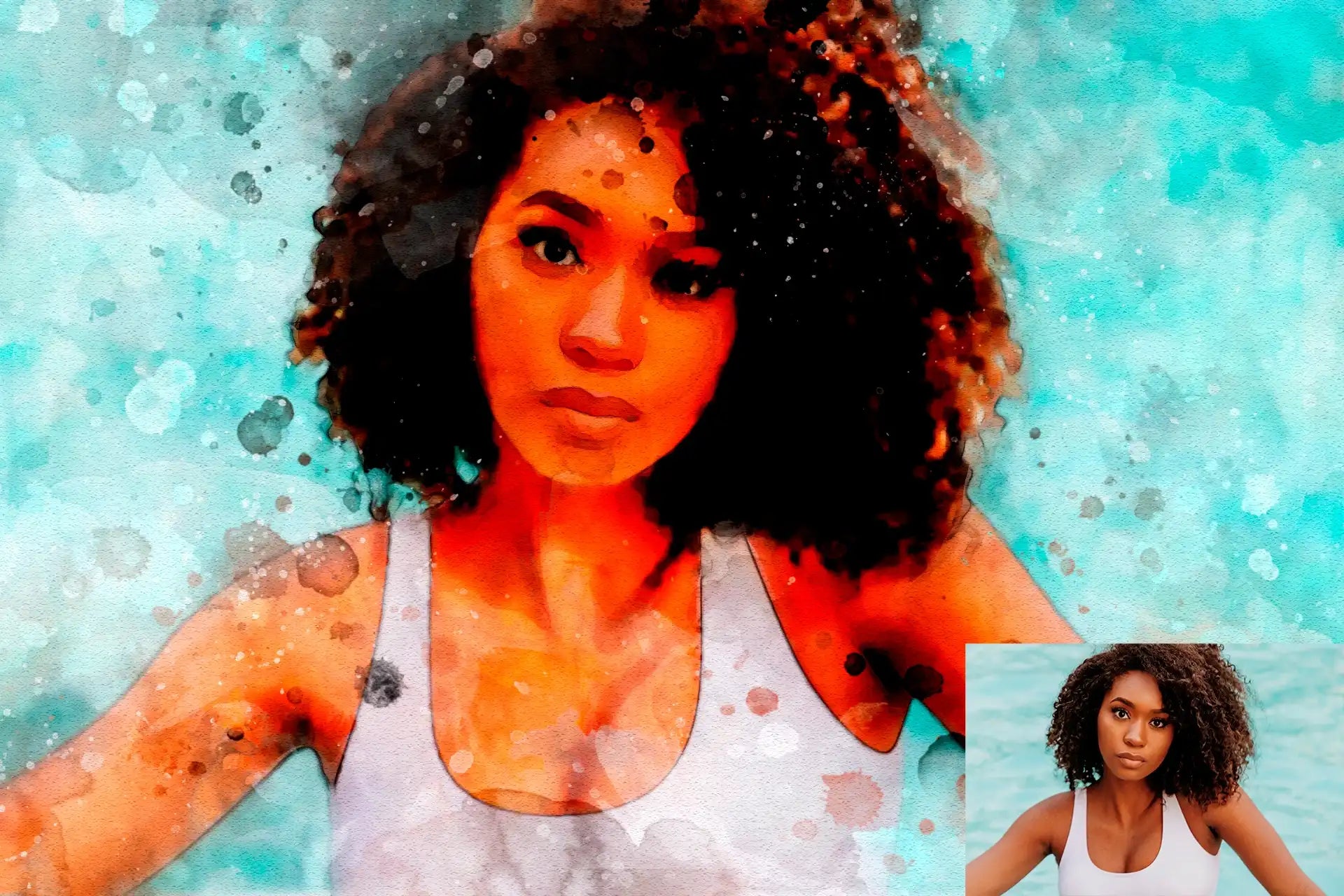 20 Realistic Watercolor Photoshop Actions Bundle - Photoboto