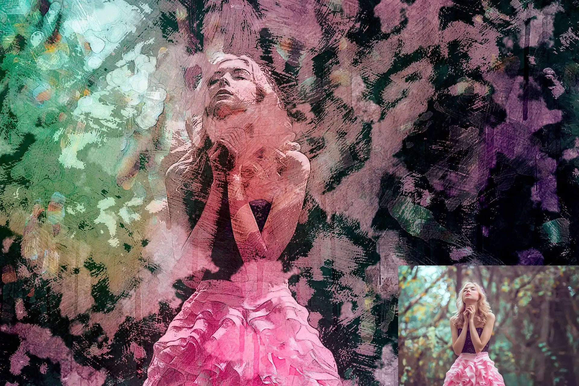 22 Phenomenal Watercolor Photoshop Actions Bundle - Photoboto
