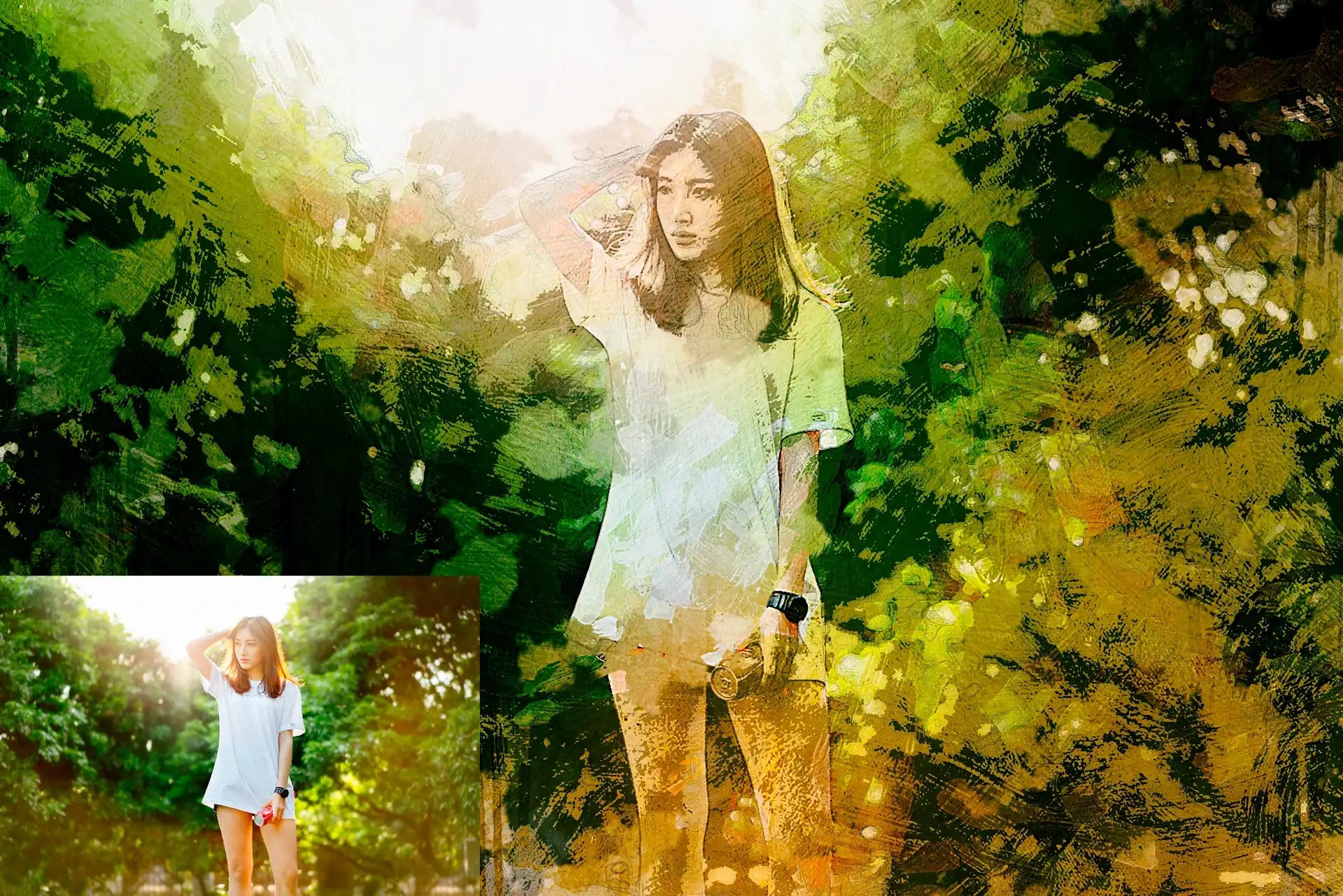 22 Phenomenal Watercolor Photoshop Actions Bundle - Photoboto