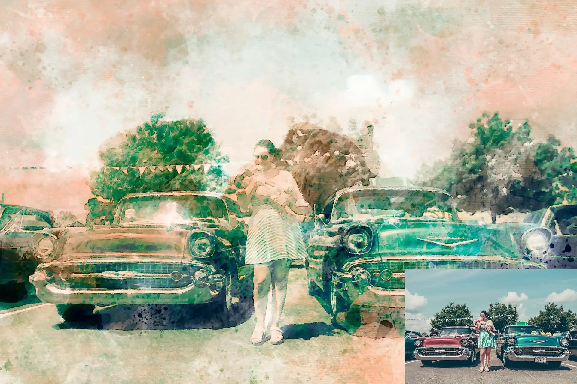 22 Phenomenal Watercolor Photoshop Actions Bundle - Photoboto