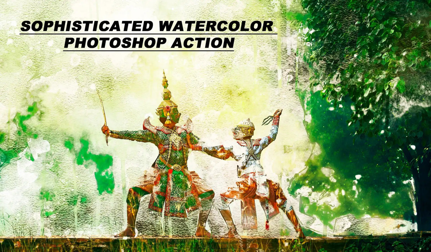 22 Phenomenal Watercolor Photoshop Actions Bundle - Photoboto