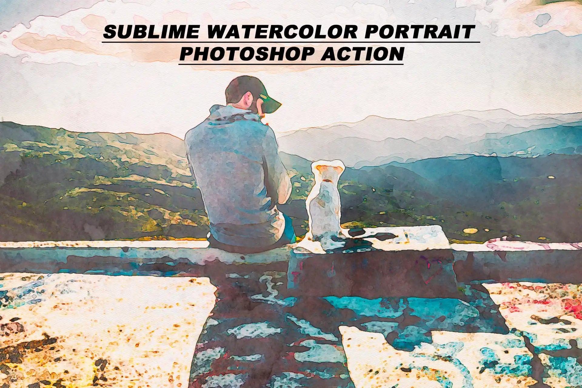 20 Realistic Watercolor Photoshop Actions Bundle - Photoboto