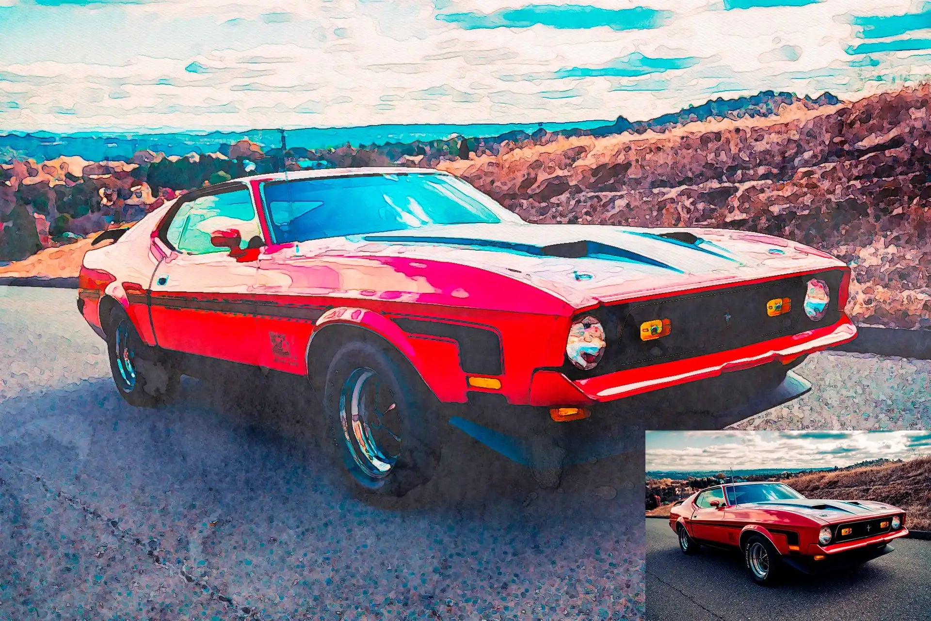 20 Realistic Watercolor Photoshop Actions Bundle - Photoboto