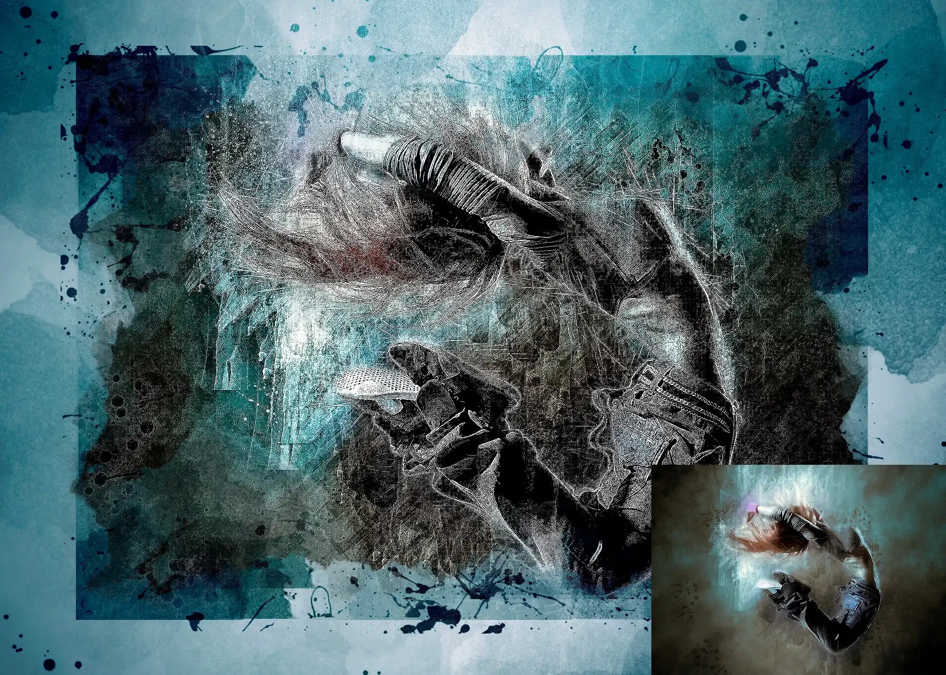 22 Phenomenal Watercolor Photoshop Actions Bundle - Photoboto
