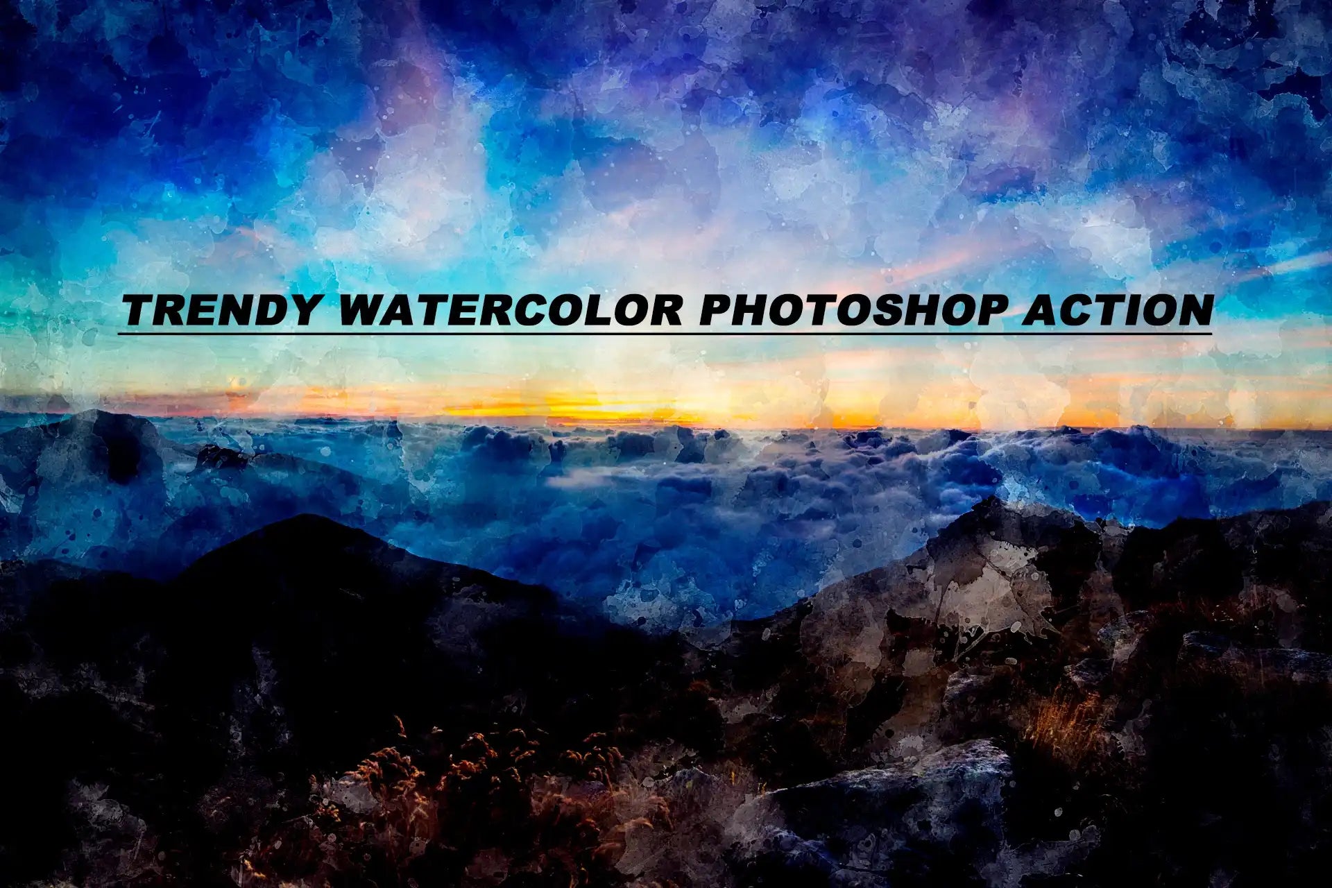 20 Realistic Watercolor Photoshop Actions Bundle - Photoboto