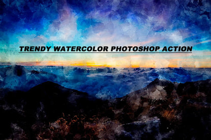 20 Realistic Watercolor Photoshop Actions Bundle - Photoboto