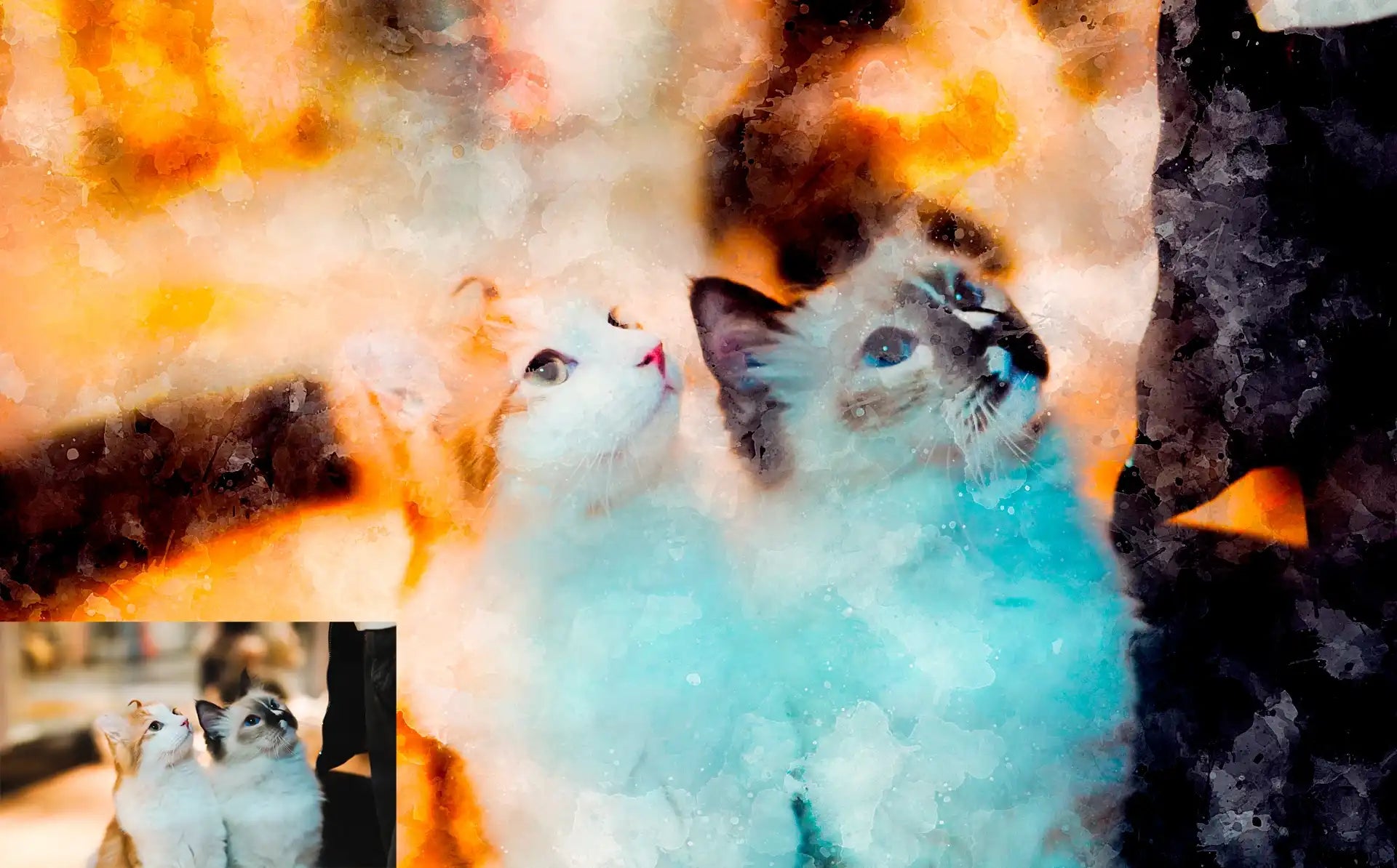 20 Realistic Watercolor Photoshop Actions Bundle - Photoboto