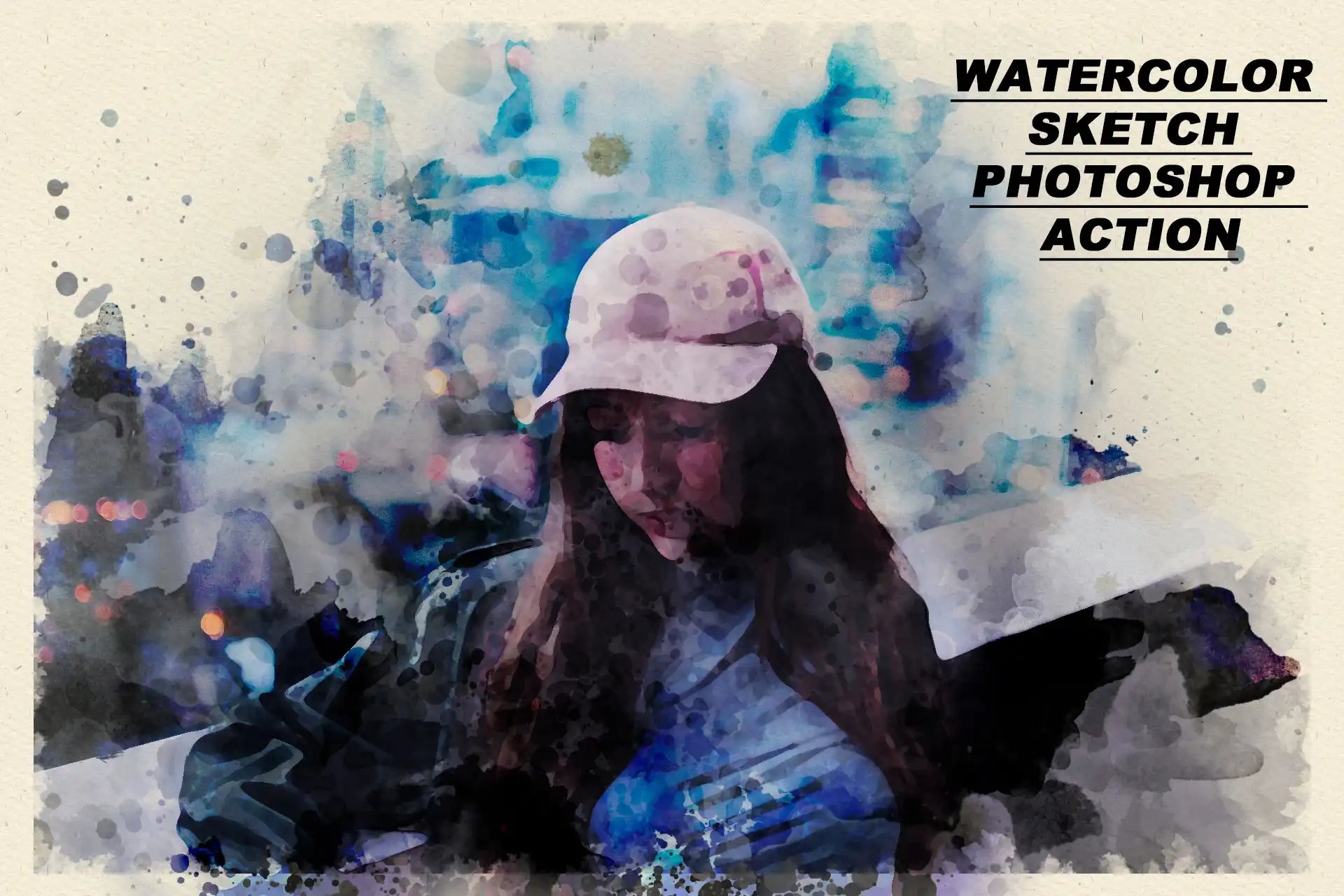 20 Realistic Watercolor Photoshop Actions Bundle - Photoboto