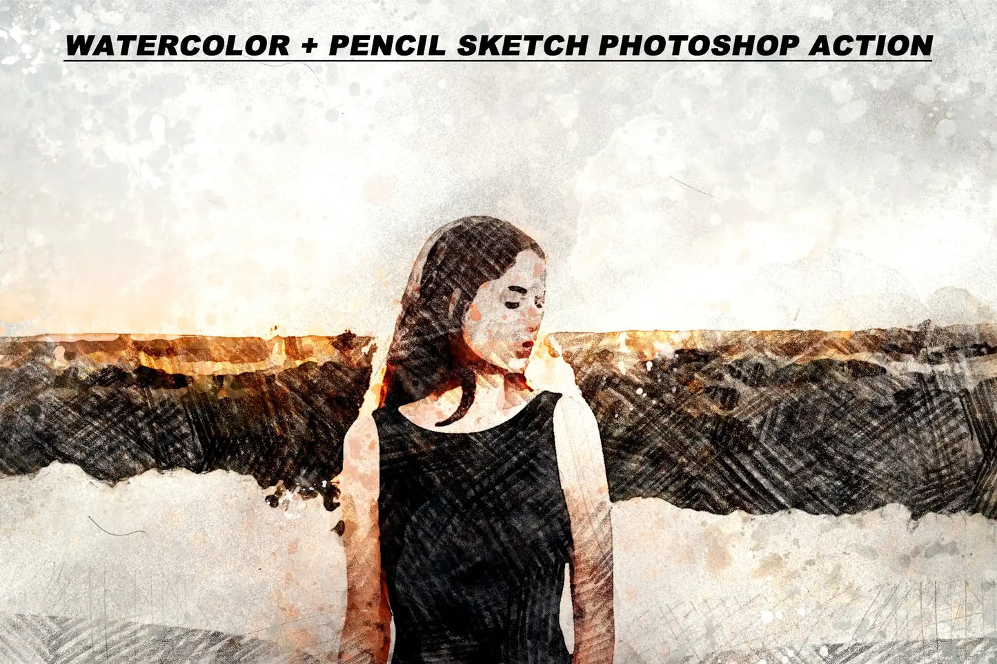 20 Realistic Watercolor Photoshop Actions Bundle - Photoboto