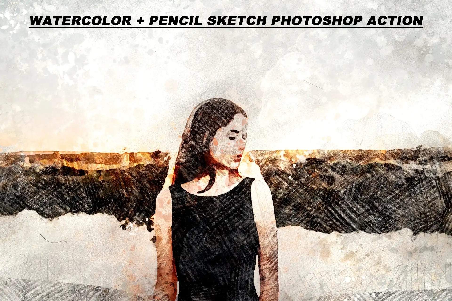 20 Realistic Watercolor Photoshop Actions Bundle - Photoboto